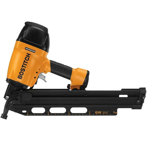 Badass Pneumatic Framing Nailer Firing Round Head Nails From One Point Five To Three Point Five Inches with magnesium body.