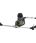 Pantograph Pro Router Jig For Custom Signs And Template Routing With TurnLock Base Plate shown with metal rods and adjustable arms.