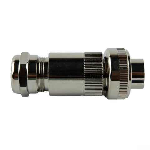 Side view of 7-Pin Proportional Valve Single Connector, Metal Housing IP67 Sealed, RoHS Certified, DIN EN175 201-804 Pin Layout