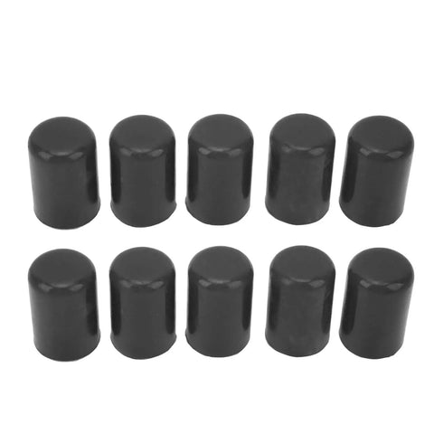 Premium Silicone Vacuum Hose Caps Kit For 16mm Intake Lines, black end plugs, 10 pack, weather resistant, flexible engine protection