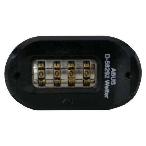 Close-up view of the 190CS 60 High Security Solid Steel Combination Padlock With 4 Dial Resettable Combination Closed Shackle