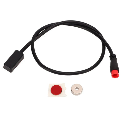 Hydraulic Brake Sensor Replacement Kit With Sealed Joint For Disc, V, And Roller Brakes, No Brainer Install, Lightweight Cable, Electric Brake Sensor That Cuts Power While Braking, Includes Male Connector, black cable and sensor