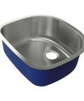 Undermount Single Bowl 16 Gauge Stainless Steel Kitchen Sink With Brushed Finish, 24 By 21 By 9 Inches, Sound Dampening Undercoating