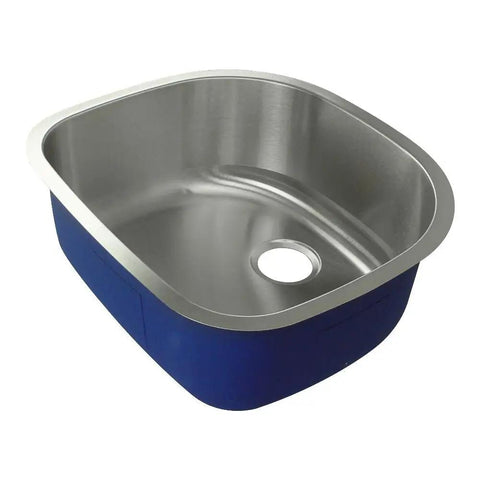 Undermount Single Bowl 16 Gauge Stainless Steel Kitchen Sink With Brushed Finish, 24 By 21 By 9 Inches, Sound Dampening Undercoating
