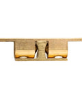 Side view of Solid Brass Ball Catch With Adjustable Tension For Cabinet And Cupboard Doors, Spring Roller Latch, 50mm