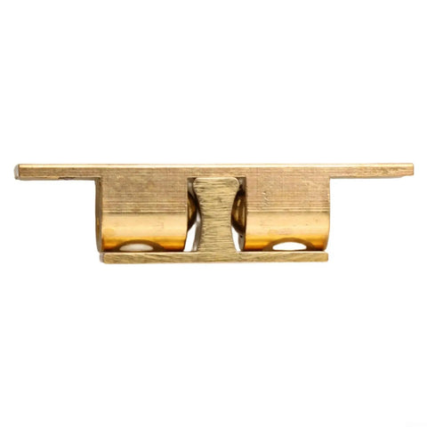 Side view of Solid Brass Ball Catch With Adjustable Tension For Cabinet And Cupboard Doors, Spring Roller Latch, 50mm