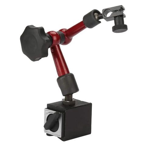 Adjustable Magnetic Gauge Stand Base Holder With Flexible Arm and Lever Dial Test Indicator Gauge for Precise Measurements, Easy On Desk Positioning, Quick Magnetic Clamp, Secure Base Keeps Gauges Aligned During Setup, magnetic base