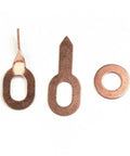 Copper Plated Welding Washer Pads Set For Auto Sheet Metal, triangular, star, and washer shapes for precise welds