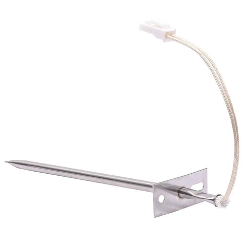Replacement Oven Temperature Sensor W10181986 For Range with metal probe and connector close-up view