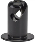 Quarter Turn Panel Fasteners Quick Release Snap On Clips Heavy Duty No Sweat Mounting, black anodized aluminum clip, close-up view.