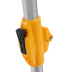 Fauitay Distance Measuring Wheel 9999.9m Capacity Folding close-up of yellow locking mechanism on handle.