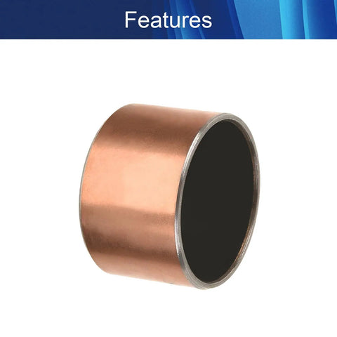 Rock Solid Three Pack Sleeve Bearings Thirty Five Millimeter Inner Bore By Thirty Nine Millimeter Outer Diameter By Twenty Five Millimeter Length Smooth Sliding Plain Oilless Bushings Built Tough For Easy Motor Repair Jobs - close-up of bronze sleeve bearing.