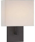 Sleek Bronze LED Wall Sconce In Modern Transitional Style For Dope Lighting In Living Room Or Hallway 11 Inch High By 7.75 Inch Wide Energy Efficient Accent Light With Easy Install