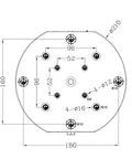High Precision Cnc Self Centering Vise With Quick Change Base And Wide Jaw Opening For Heavy Duty Milling base dimensions diagram