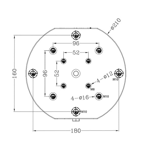 High Precision Cnc Self Centering Vise With Quick Change Base And Wide Jaw Opening For Heavy Duty Milling base dimensions diagram