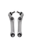 Front view of two control arms from BMW 5 Series F10 F11 F12 F13 F06 Control Arm Kit With Ball Joint And Bushing Stabilizer Link Tie Rods