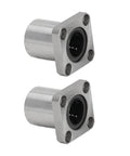 Square Flange Linear Ball Bearing Set LMK20UU 20Mm Bore, Also Available In 32Mm And 42Mm Bushing Diameters, Heavy Duty Linear Slide Bearing For Pro Level Precision CNC And Measuring Equipment, 2 Pack