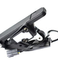 Electronic Foot Pedal Throttle And 0-5V Brake Accelerator For Electric Cars And Carts Built Tough, black rubber tread, side view.