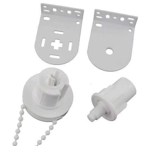 Solid As A Rock Roller Blinds Connector And 32mm Shade Clutch Kit with durable white nylon bead chain and mounting brackets.