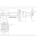 Technical drawing of 1 Set SFU2005 Ball Screw With Nut 40 Inch Length 5mm Pitch for CNC Machine DIY projects, showing dimensions.