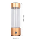 Hydrogen Water Bottle With Nasal Inhalation Hose For On The Go Hydration, 410ml Portable Rechargeable Hydrogen Rich Water Cup