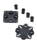 Damping Plate For CC3D Naze32 And Mini APM Flight Controllers Eliminates Jello From Frame Vibration And Improves Stabilization And Smooth Flight For RC Drones Six Pack, black silicone damping mounts, 30.5x30.5mm