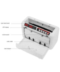 Portable Bill Counter With Counterfeit Detection And LED Display Ultrafast 800 Notes Per Minute Multi Currency Support Magnetic Detection