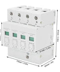 4P Anti Thunder Surge Arrester 385VAC For Automation Control System With Dual Thermal Magnetic Protection Instantly Interrupts Fault Currents In Milliseconds 20KA Rating Beefed Up Heavy Duty Surge Shield For Safe Wiring And Equipment, 73x50x91mm