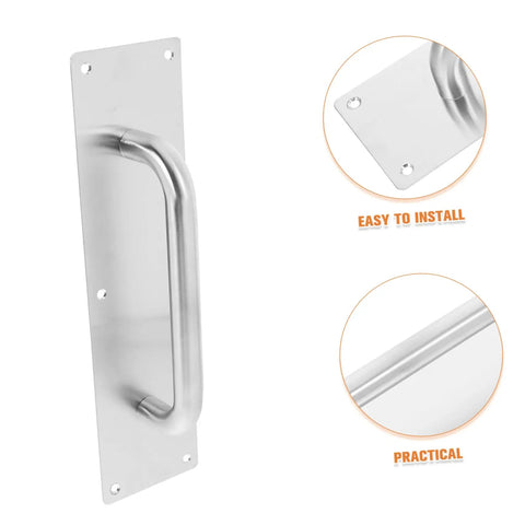 Shop Grade Stainless Steel Door Pull Handle And Push Plate Built Like A Tank For Commercial Interiors With Anti Corrosion Finish And Effortless Everyday Operation