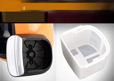Close-up of the filter compartment of Compact Automatic Bean To Cup Coffee Maker With Heavy Duty Reusable Filter for easy access.