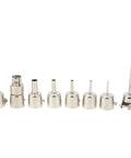 Pro Grade Curved Angle Heat Gun Nozzle Kit 8 Pcs Stainless Steel Tips for delicate electronics repair display