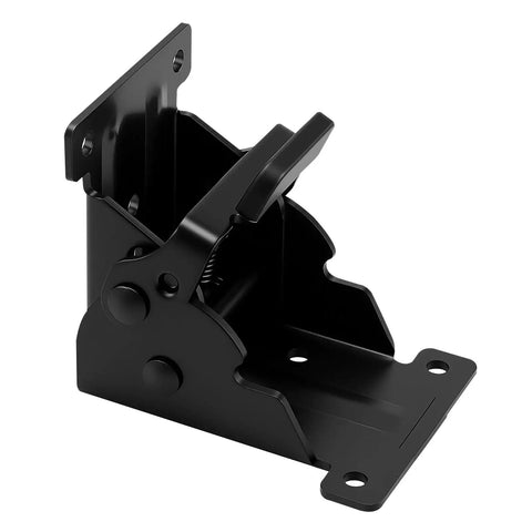 Heavy Duty 16 Pack Cold Rolled Steel Brackets, 90 Degree Self Locking Hinges With Screws, a black hinge for shelving and workbenches