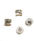 Cam Lock Fittings For Furniture Connectors Kit 20 Pack 15mm x 12mm zinc alloy pieces displayed on white background