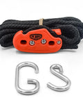 One Quarter Inch Medium Duty Tie Down System With Fifteen Foot Rope Weather Resistant 150 Lbs Working Load Jam Cleat Tension Tool
