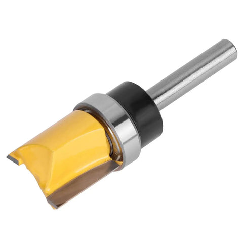 Top Notch 6mm Shank Flush Trim Router Bit Made From Tough Carbon Steel, suitable for precise woodworking cuts on wardrobe doors.