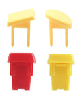 Built Tough Safety Switch Keys For Garage Power Tools And Workbench Rigs Four Piece Lockout Kit including yellow and red keys.