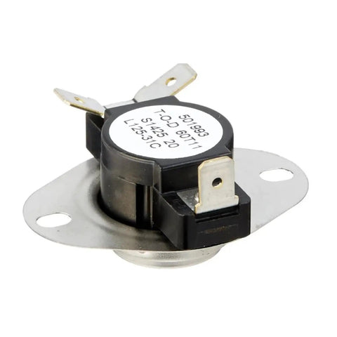 Go To Dryer Temperature Limit Switch 501993 Replacement For LG Clothes Dryer Easy Install High Temp Cutoff Protector Calibrated For Safe Heat Control Thermal Shutdown For Home Laundry Appliances, black metal