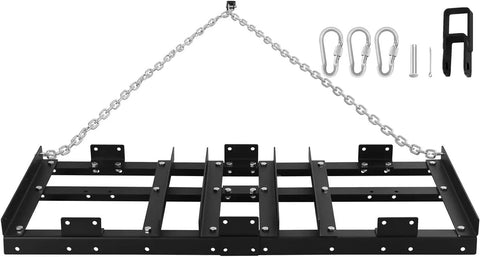 Heavy Duty Drag Harrow Driveway Grader For Tractors And ATVs Pull Behind 4ft Tool with welded steel frame and chain attachment