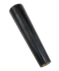 Black Revolving Wooden Stove Handle with 3/8 Inch Threaded Knob for Fireplace Door, featuring Bakelite Core and Electroplated Metal.