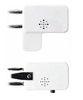 Top and side view of Electronic Fencing Referee Sensor For Foil And Epee Training, Pro Grade Scoring Detection, white unit.
