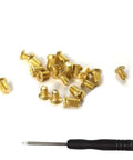 Legit Nickel Plate Phillips Flat Head Screws For Belt Buckle Fix And Handbag Hardware DIY Replacement Set Of 30 Rust Proof Countersunk Bolts with mini driver.
