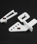 Nylon Control Horns 21x10 Mm Pack Of 20 And Stainless Steel Push Rods 1.2 Mm X 450 Mm Z Type, close-up view.