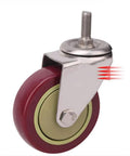 Tough As Nails Heavy Duty Swivel Castor Wheels 100mm Polyurethane Caster Roller Kit with M12 threaded stem.