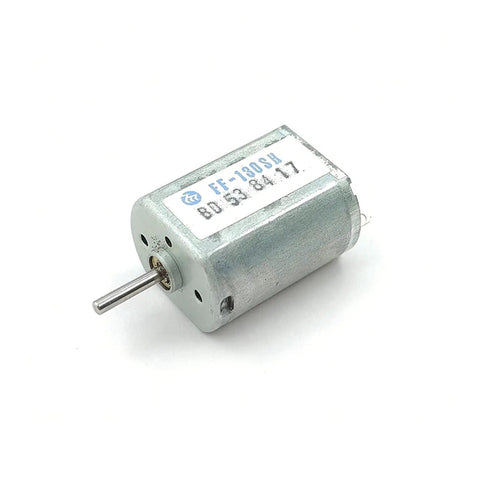 FF-130SH-14230 Mini 130 DC Motor 3V-12V 6V 7500RPM, micro motor with a 2mm shaft, ideal for robotics and RC cars, front view