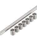 Interchangeable Live Center Pen Mandrel Saver For Woodworking MT2 Morse Taper 2 Shank with rod and bushings displayed