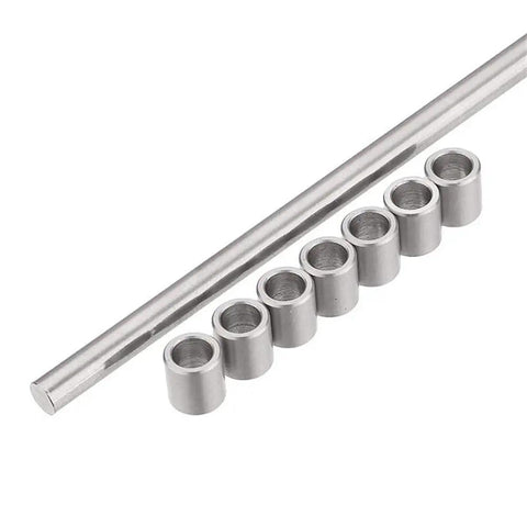 Interchangeable Live Center Pen Mandrel Saver For Woodworking MT2 Morse Taper 2 Shank with rod and bushings displayed