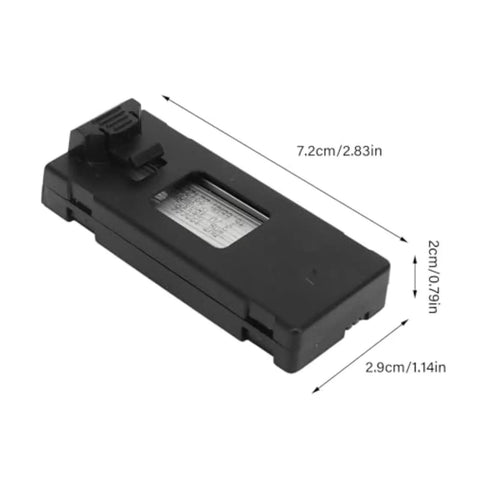 Five Pack 3.7V 1800mAh Drone Batteries With Five In One Charging Cable For E88 E88Pro LsE525 E525 Pro Long Lasting Power dimensions shown