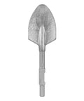 Heavy Duty Hex Shovel Bit For Jack Hammer 1 1/8 Inch Shank Universal Fit Demolition Tool with steel blade and shank.