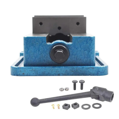 5 Inch Lock Down Vise For Milling And Drilling Machines With 5 Inch Jaw Width And 5.83 Inch Opening Front View