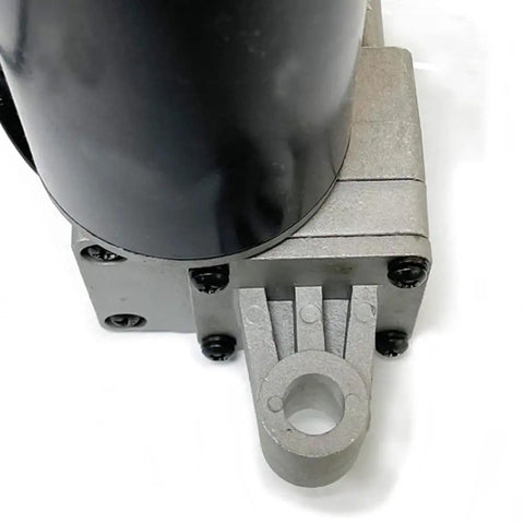 Close-up of metal housing on 900mm Stroke Electric Linear Actuator Beefy Heavy Duty 6000N Max Push Pull 800N Rated Load 24V DC Motor.